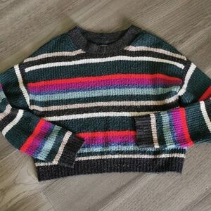 American Eagle women's striped crop sweater. Size XS. EUC